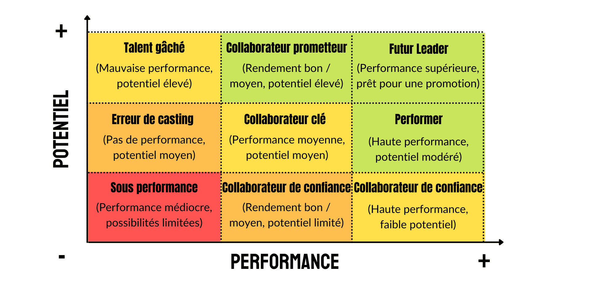 Cartographie des talents 9 box